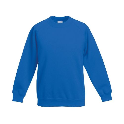 Fruit Of The Loom Kids Classic Raglan Sweatshirt Royal Blue